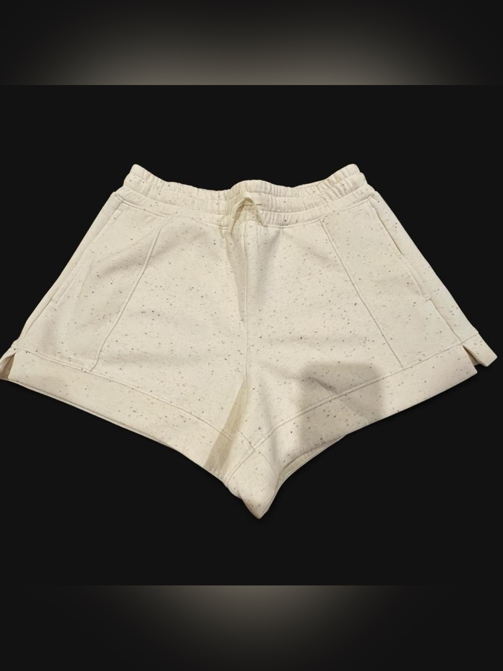DSG Cream Speckled Athletic Drawstring Shorts